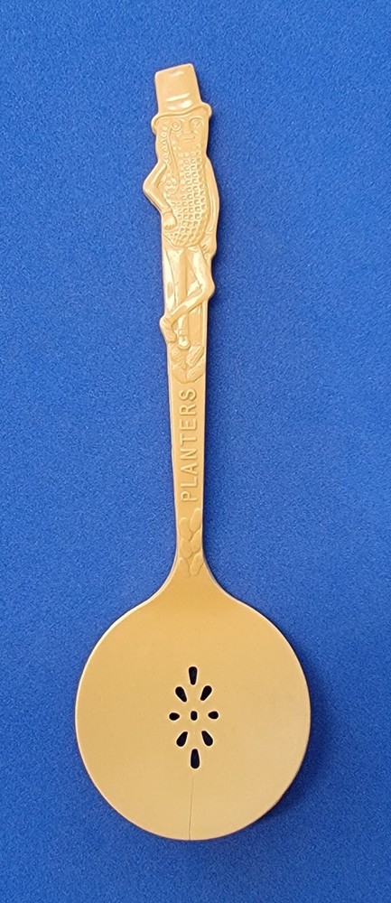 Vintage Plastic Serving Spoon 1950s Planters Peanuts ( IT HAS A CRACK)
