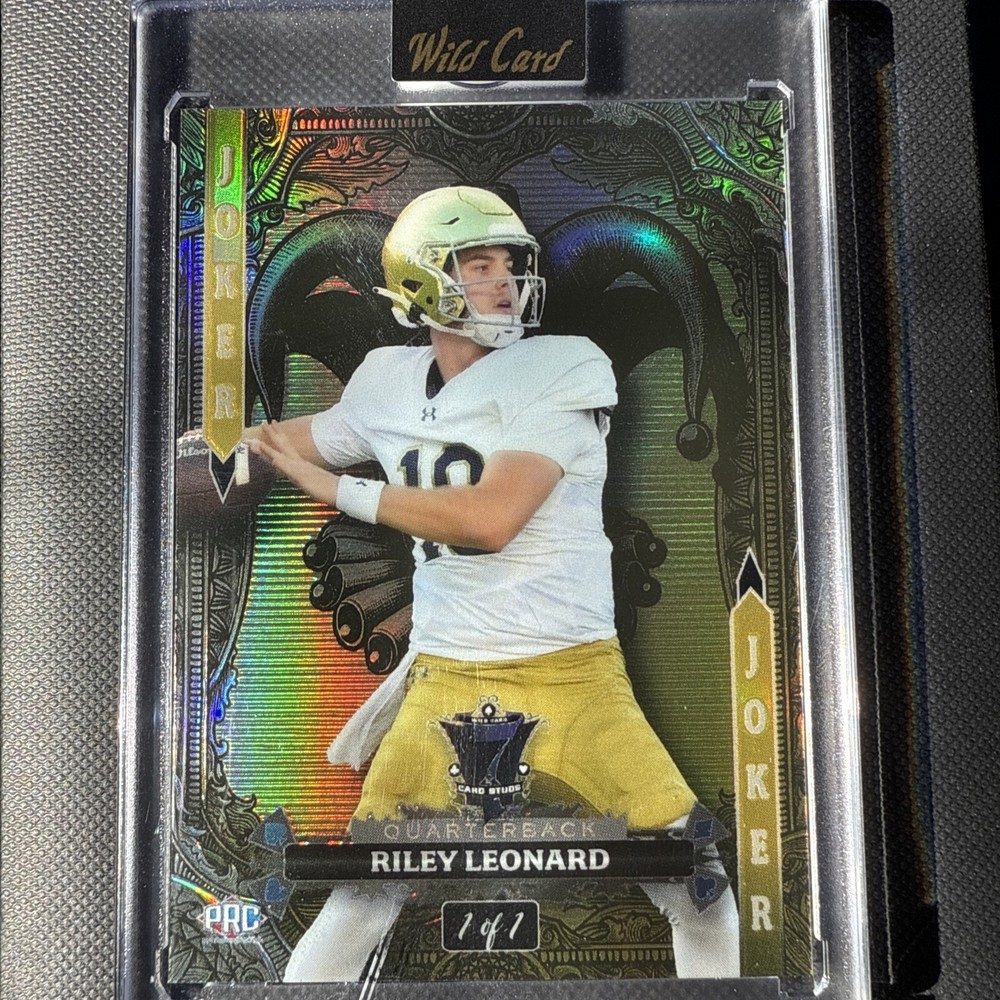 2024 Wild Card Riley Leonard PRC 1/1 Joker 7 Card Rookie