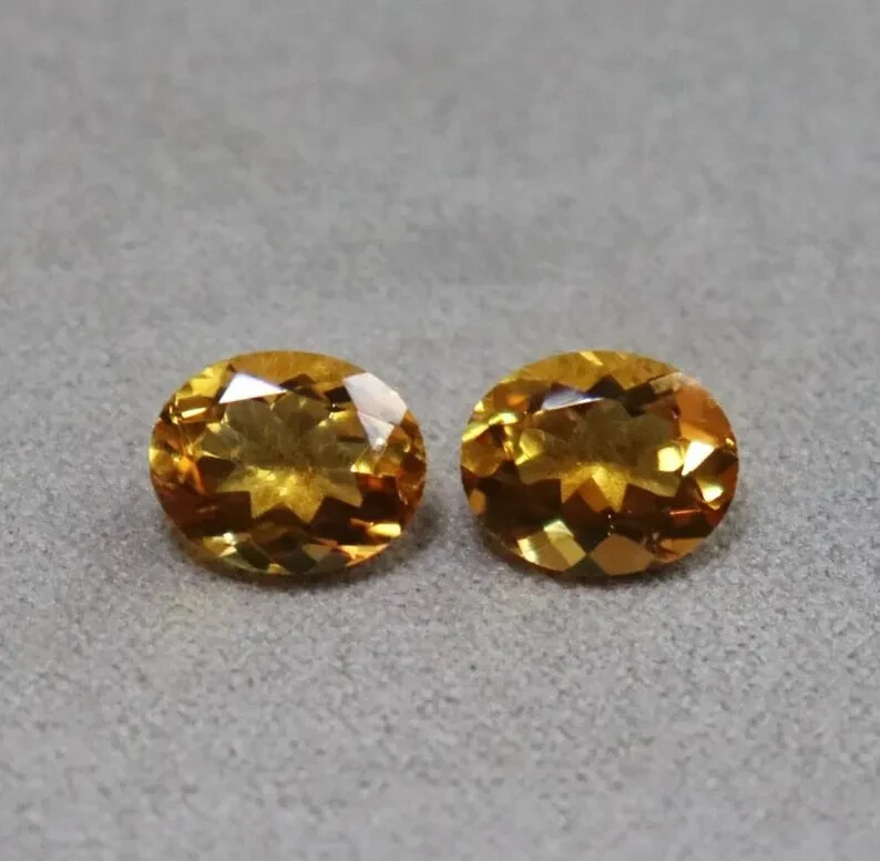 Loose Natural Citrine Oval Gemstone, Vibrant Yellow Citrine for Jewelry Making, 100% Authentic