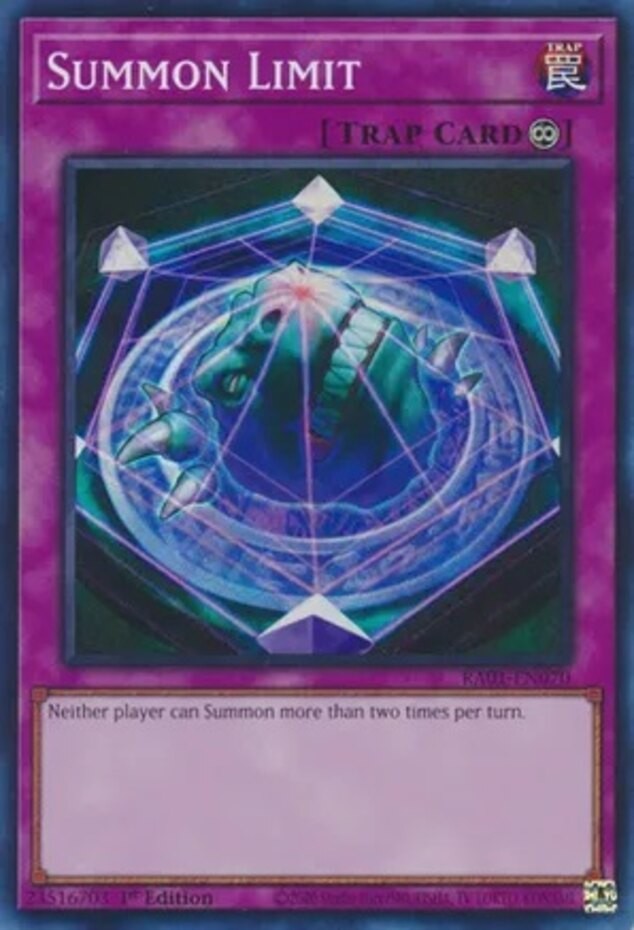 Summon Limit RA01-EN070 Super Rare 1st Edition Near Mint Yugioh Card