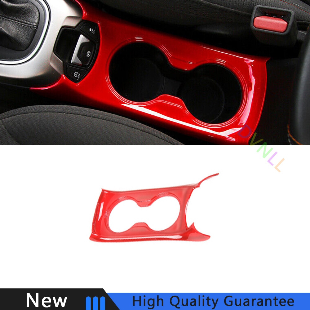 Fit For Jeep Compass 2017-2020 Bright Red Middle Console Water Cup Frame Trim 1*