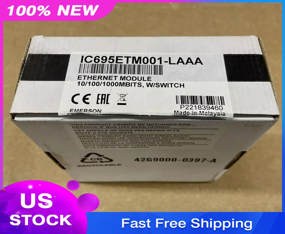 Emerson IC695ETM001-LAAA Ethernet Module for RX3i PLC – US TAX