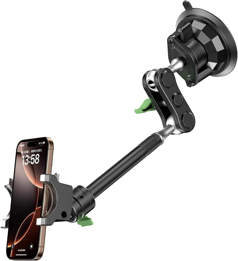 MAGIC JOHN Car Phone Holder, Ultra-Durable Mteal Phone Holders for Your Car, 360