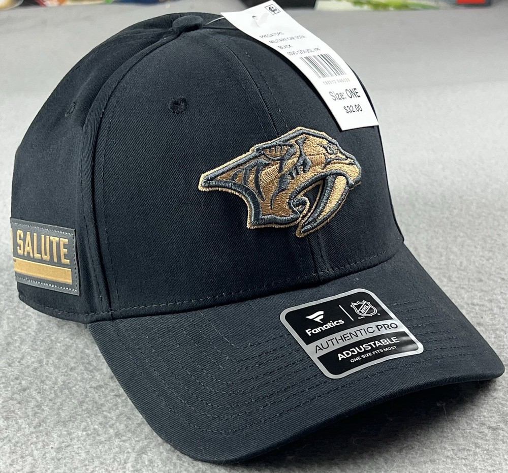 FANATICS NHL Nashville Predators Military Appreciation Adjustable Hat NWT