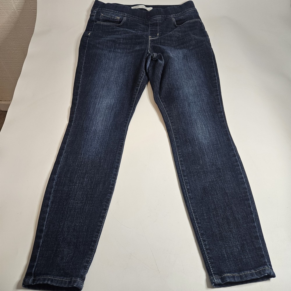 Levi’s Pull on Blue Jeans Women’s Size 4 Stretch Elastic Waist Skinny Leg Denim