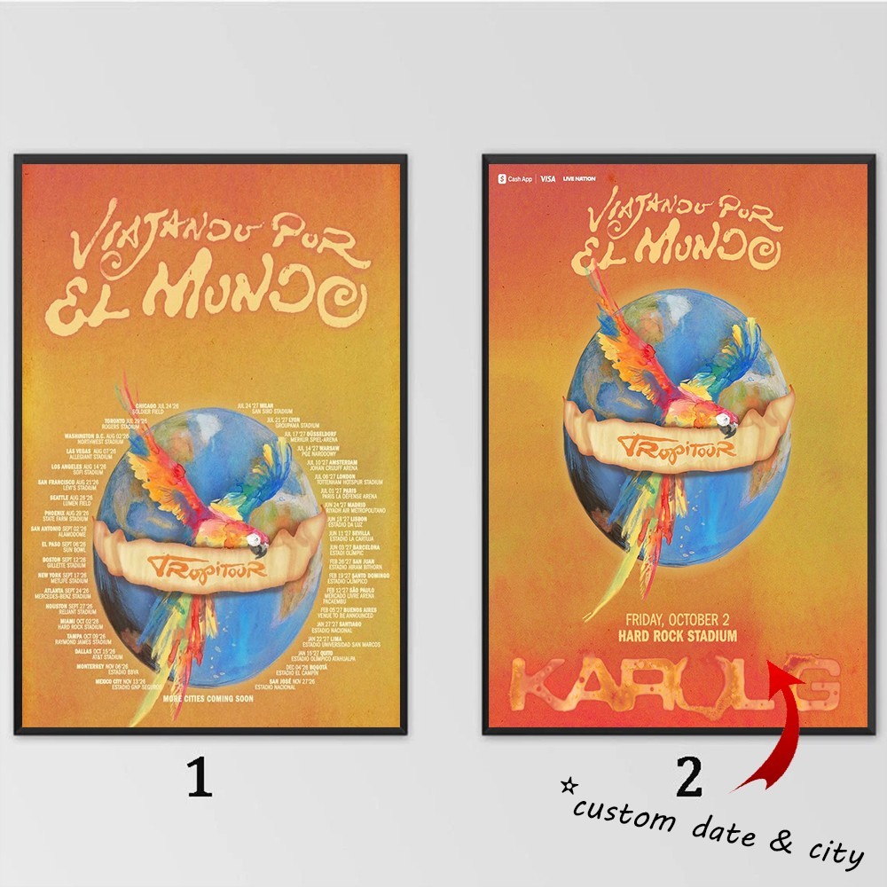Custom Poster - Karol G Viajando Por El Mundo Tropitour 2026 Poster