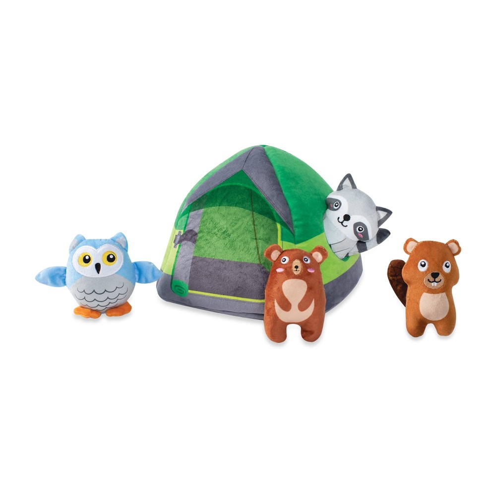 Studio Hide & Seek Burrow Plush Dog Toy Set, Happy Campers(289216), Multicolored