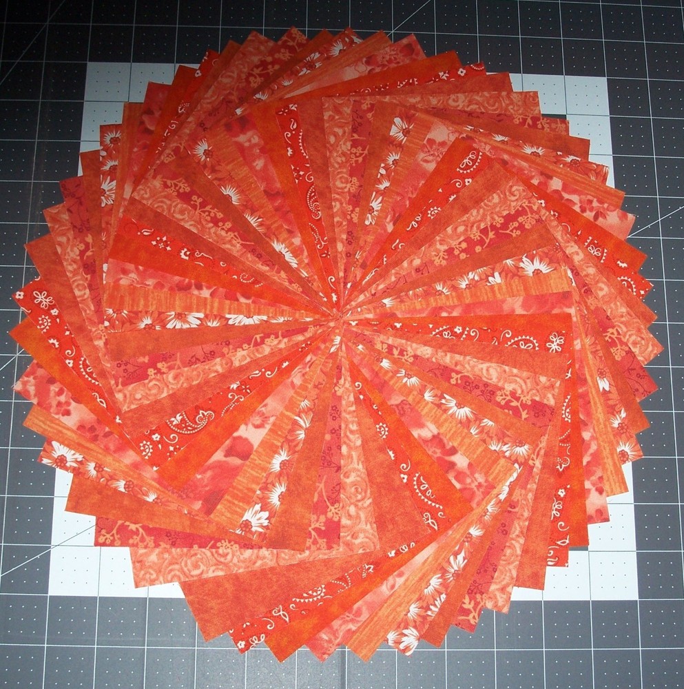 54 Orange Calico Fabric 5