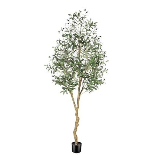 6ft Artificial Olive Tree for Indoor Decor with Realistic Leaves