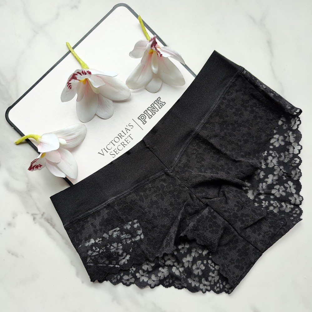 PINK Victoria's Secret No-Show Floral Lace Hiphugger Panty SZ S/M/XL