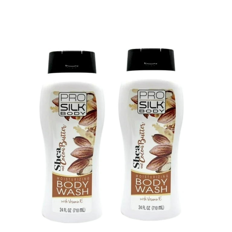 Pro Silk Body Shea & Cocoa Butter Moisturizing Body Wash w Vitamin E 24oz(710mL)