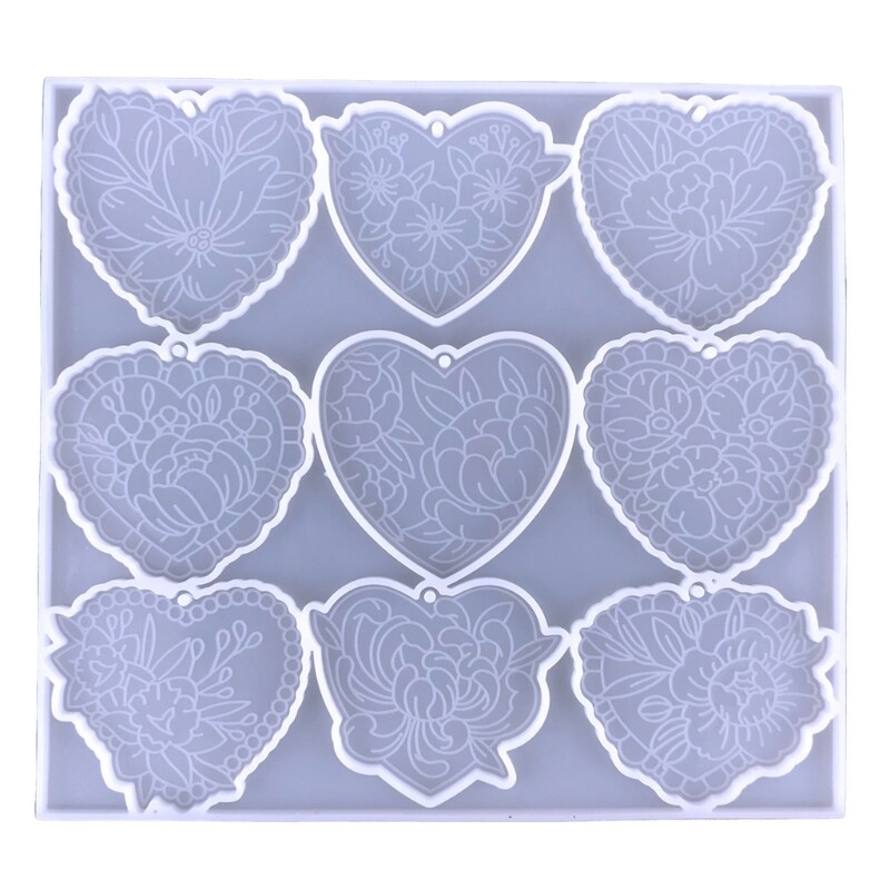 Heart-Shaped Silicone Mold for DIY Jewelry Keychains & Pendants