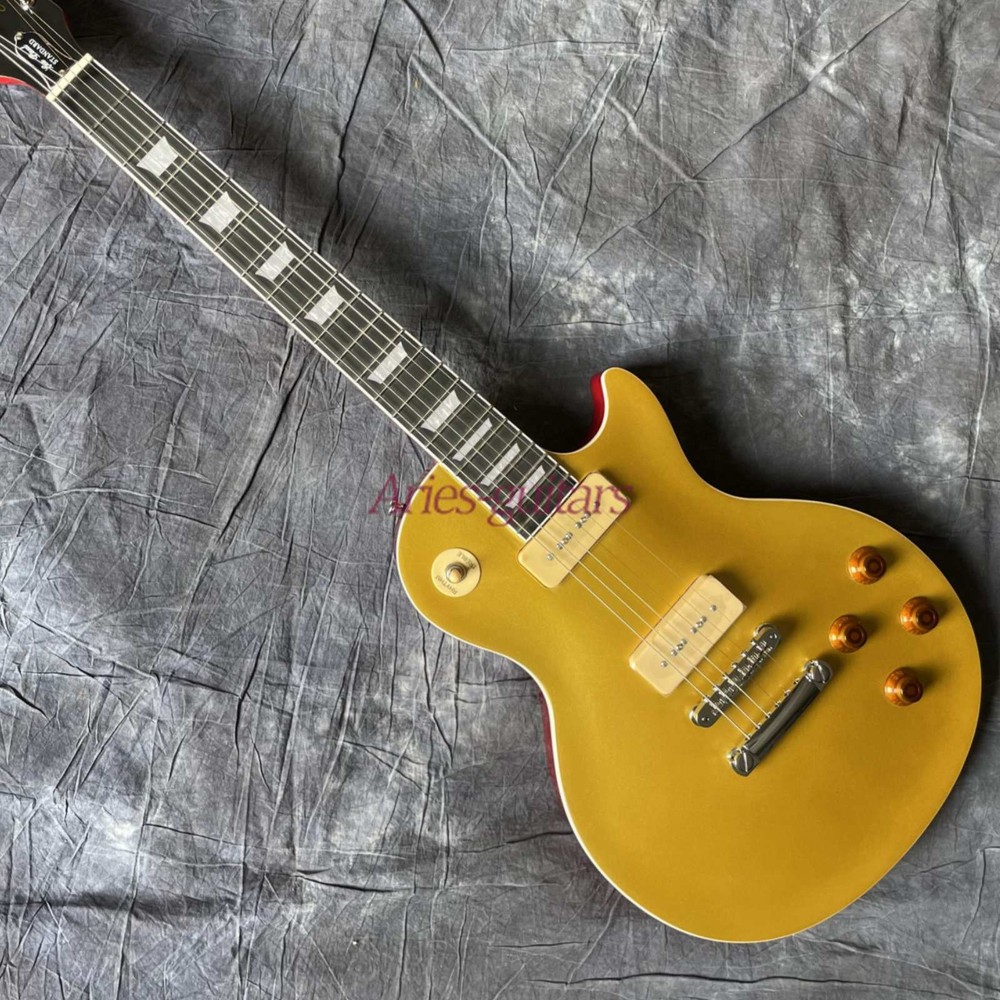 Standard LP Electric Guitar Gold Top Solid Body Chrome Hardware ABR Fast Shiping