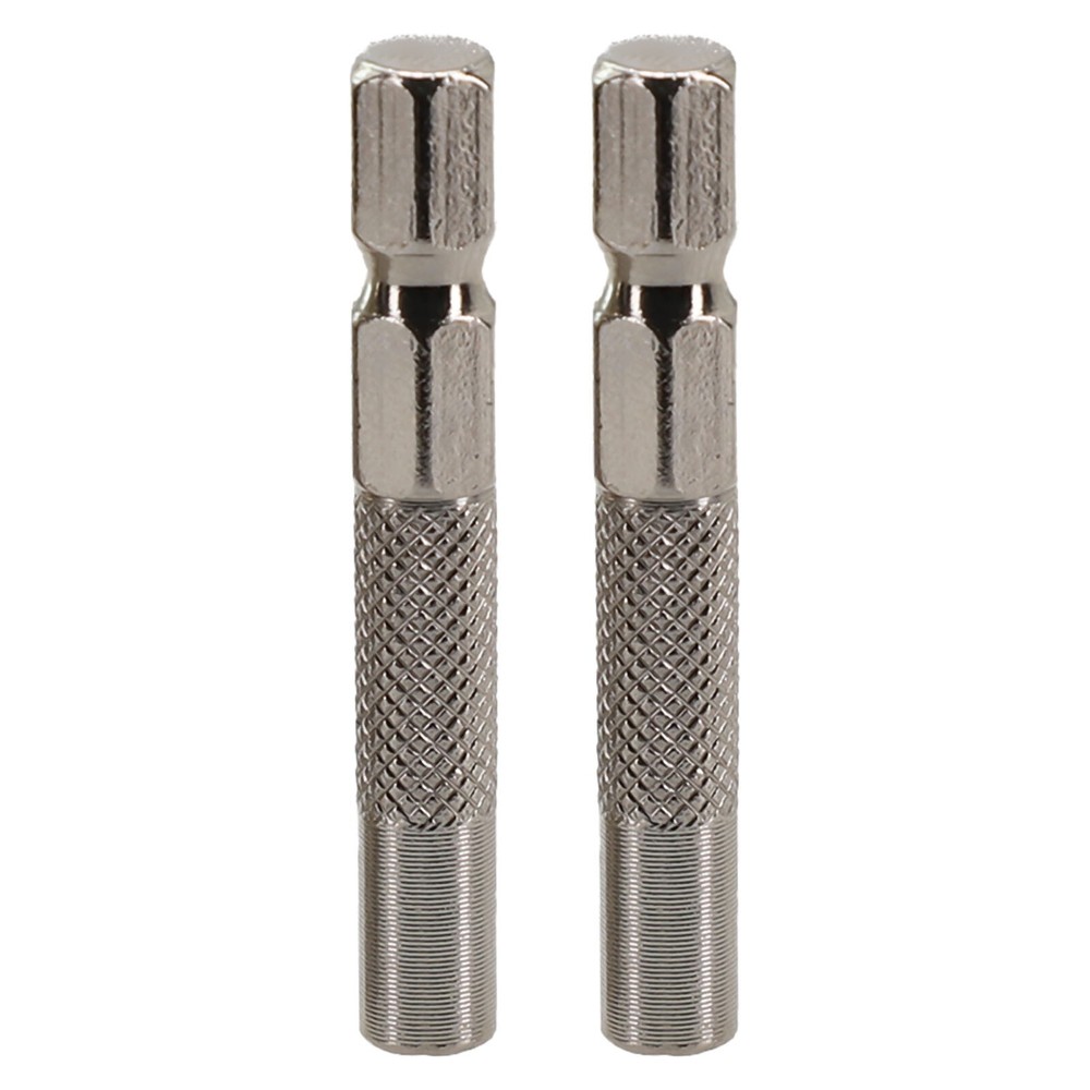 Hex Shank Bit Adapter Set 4mm to 6.35mm 2-Piece Holder