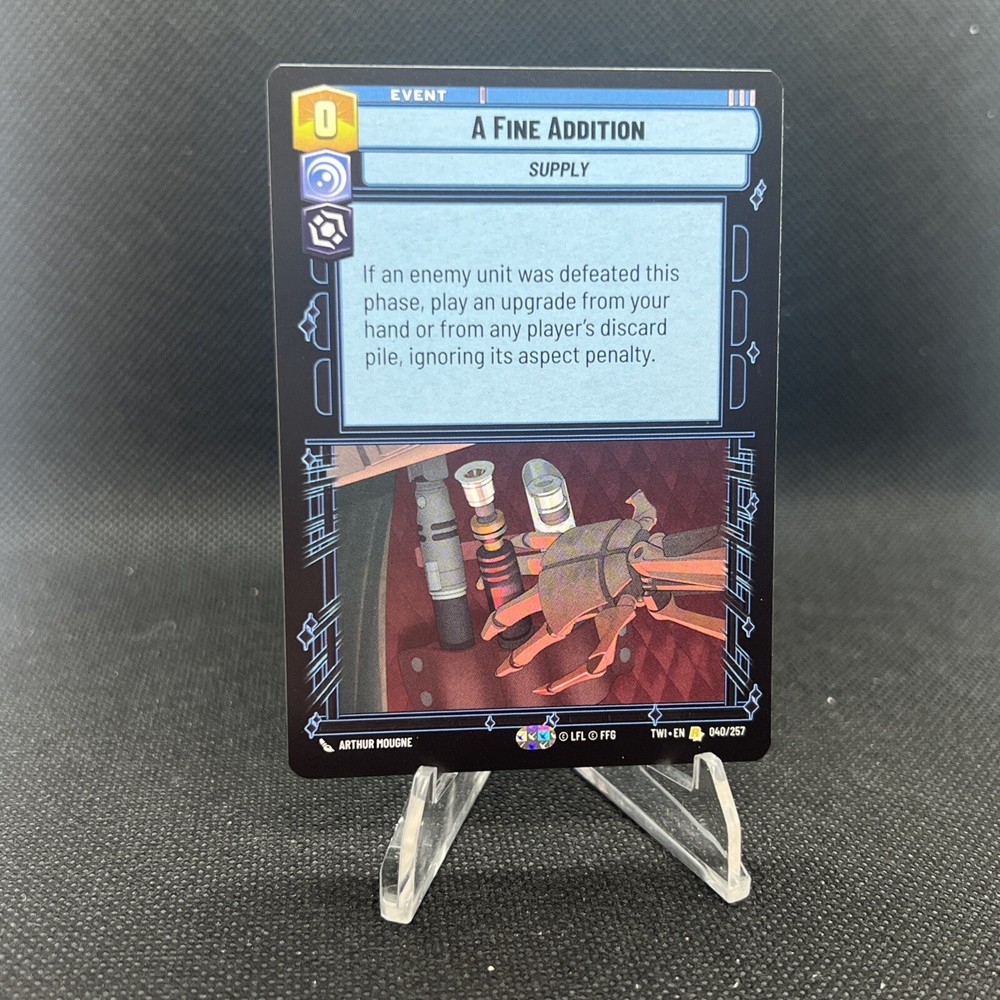 A Fine Addition #040 Star Wars Unlimited Rare NM