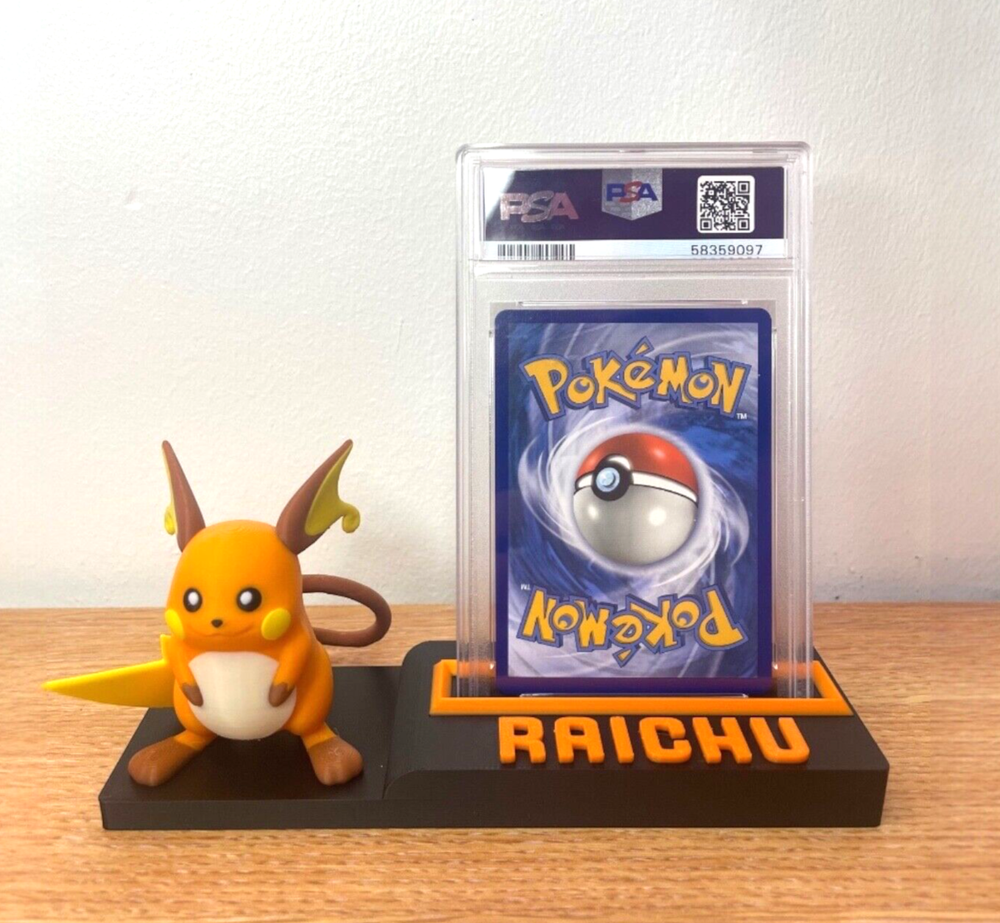 PSA/ACE Graded Pokemon Card Holder Stand Display for Raichu or Any Pokemon