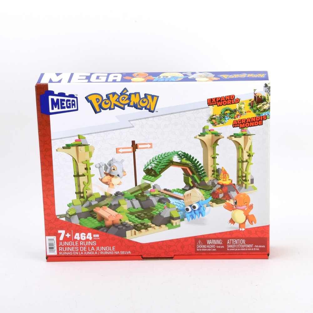 MEGA Pokemon Pikachu Jungle Ruins Building Blocks Set Cubone Charmander Figures