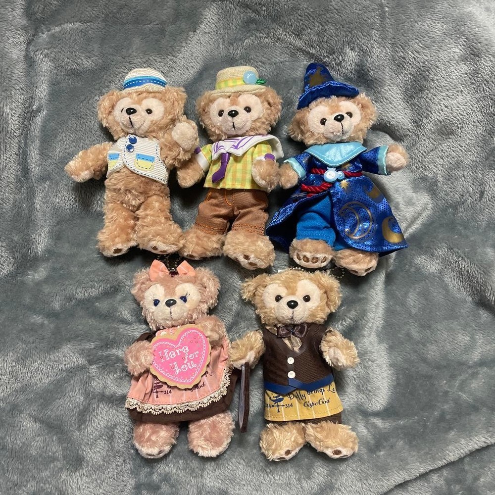 Duffy Shellie May Plush Toy Set of 5 with Costume Sold in Bulk