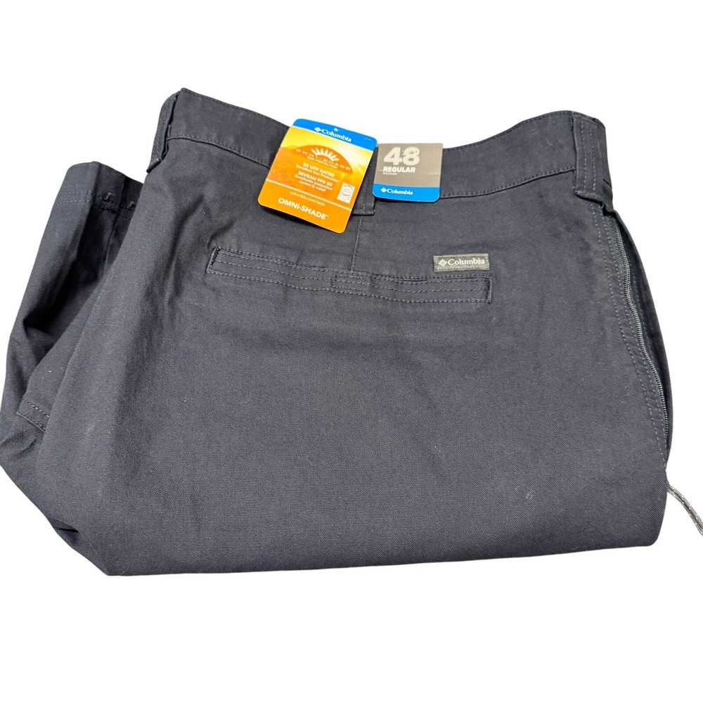 Columbia Shorts Mens 48 (49x8 ACTUAL) Flex ROC Regular Fit Navy Blue UPF 50+ NEW