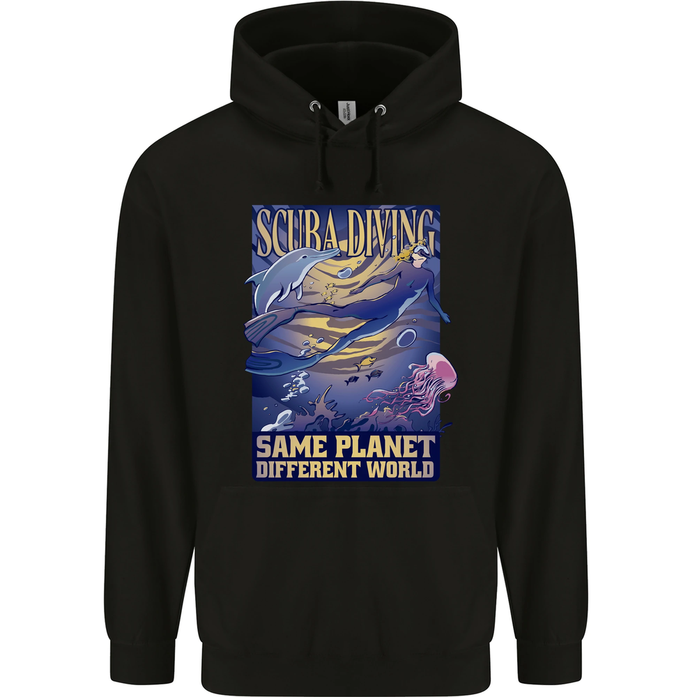 Same Planet Different World Mens 80% Cotton Hoodie