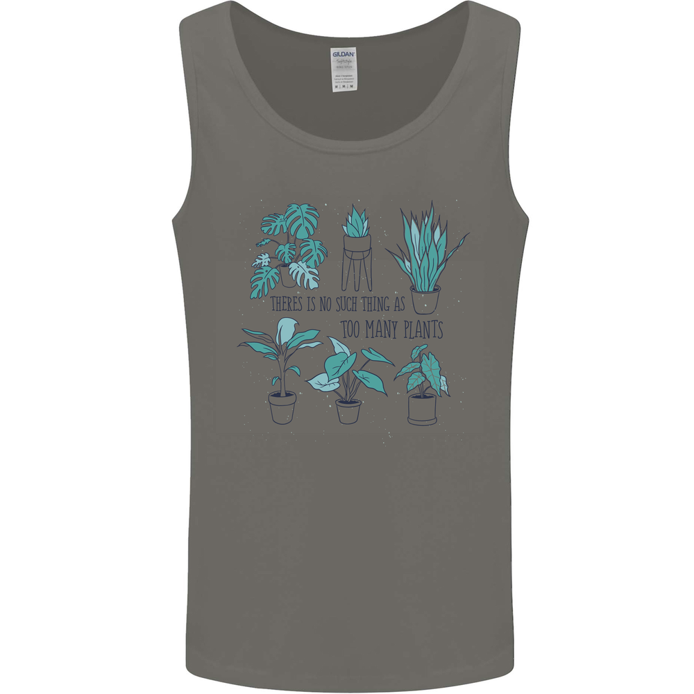 No Such Thing as Too Many Plants Funny Mens Vest Tank Top