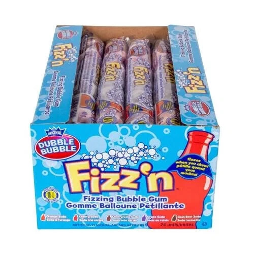 84-Pack Fizzing Gumballs in Tubes - Bulk Candy with Free US Shipping