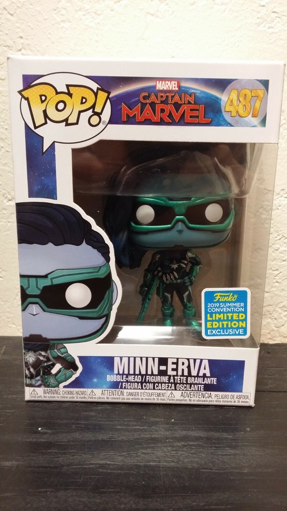 Funko Pop! Captain Marvel Minn-Erva #487 2019 SDCC Summer Excl Vaulted/Retired