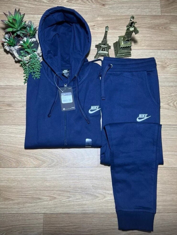 Nike Men’s Navy Blue Sweatsuit Hoodie & Joggers - XXL