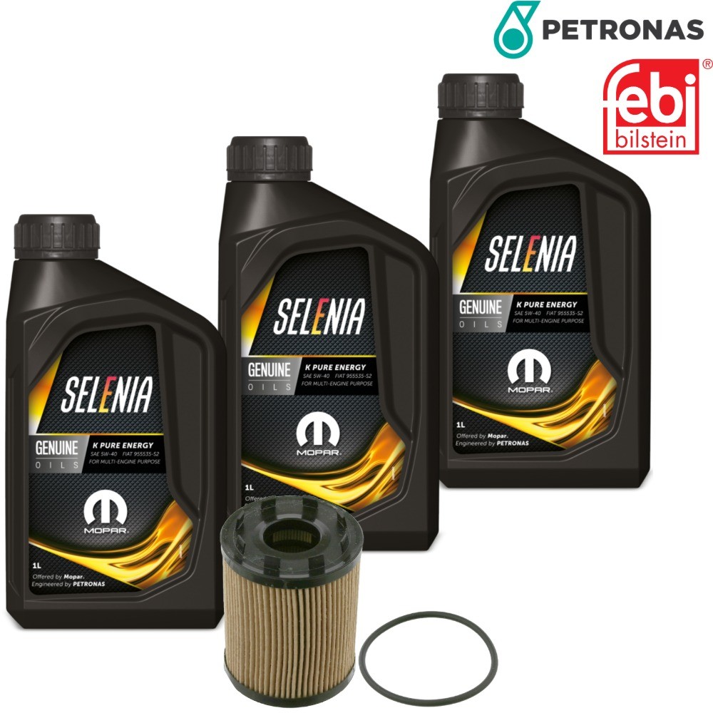 3L Genuine Petronas Selenia K Pure Engery Engine Oil 5W40 + Oil Filter 9.55535-S2