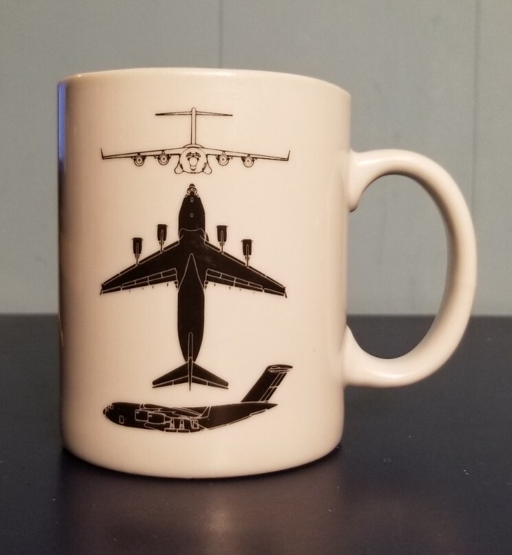 MCDONNELL DOUGLAS C-17A AIRLIFTER Coffee Mug Cup 1989 Hawker Areospace