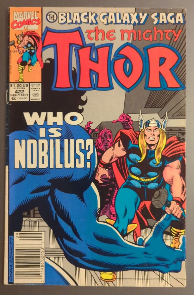 Marvel Comics #422 Black Galaxy Saga The Mighty Thor Who Is Nobilus? Sept 1990