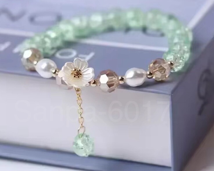 Mothers Day Cross and Wings Beaded Charm Bracelet One Size Fits All-image