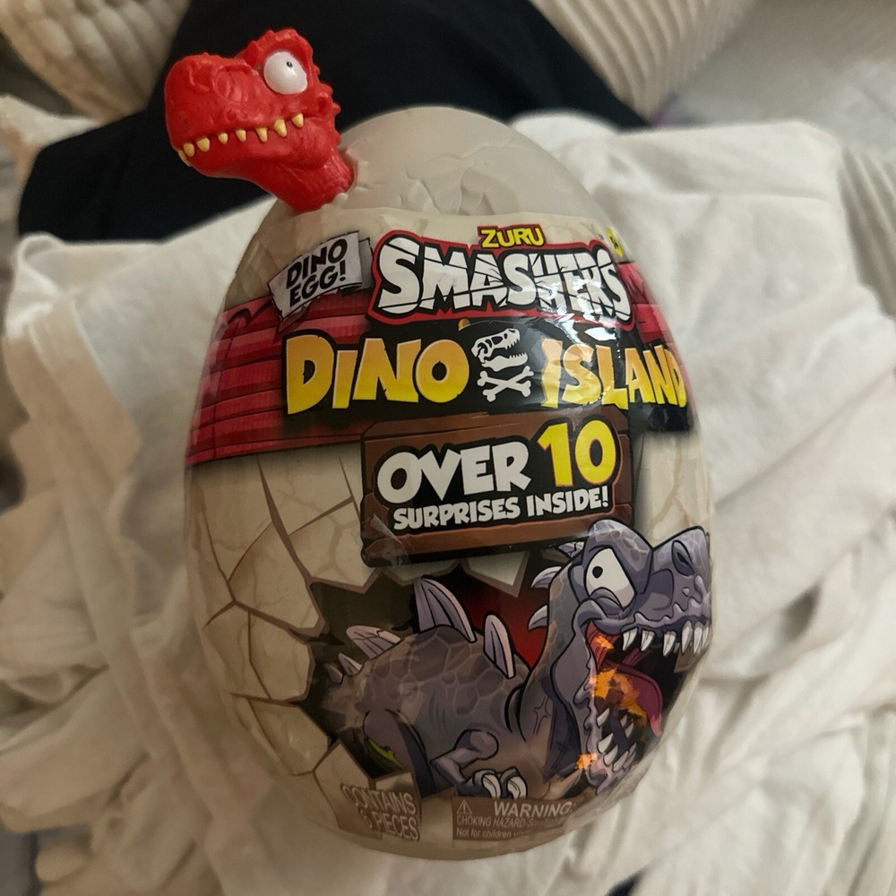 Smashers DINO ISLAND EGG Toy - ZURU, Over 10 Surprises Inside, Red
