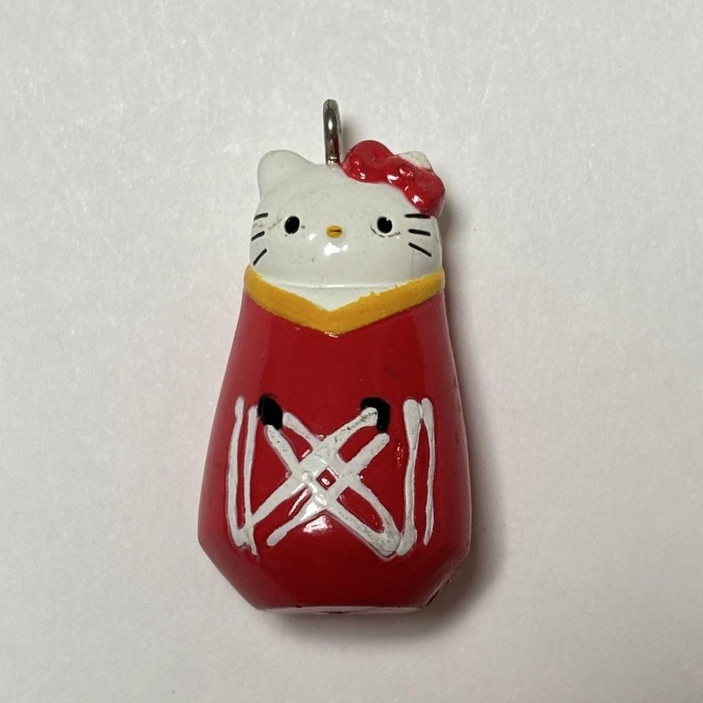 Hello Kitty Retro Sanrio Kokeshi Keychain Rare Heisei Hometown Journey Mascot