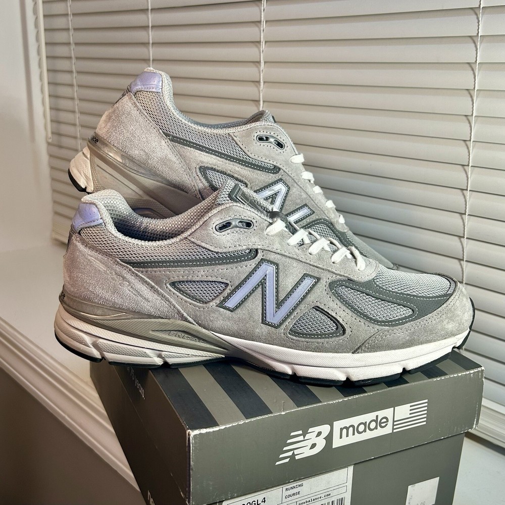 New Balance 990v4 Athletic Sneakers Gray M990GL4 USA Made Shoes Mens Size 10.5 D
