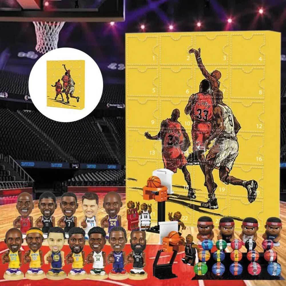NBA 2024 Christmas Countdown Advent Calendar Teenymates Collectible 24 Figures