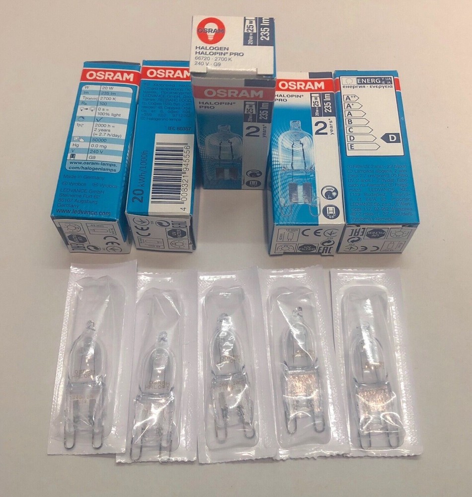 5-Pack Fisher & Paykel OB60NC7CEX1 Oven Halogen Light Bulbs 80893-A