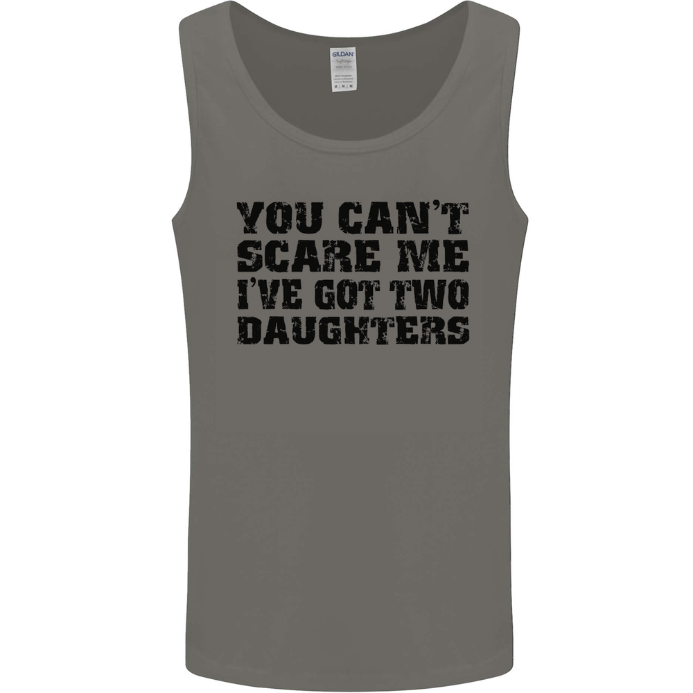 Cant Scare Me Two Daughters Fathers Day Mens Vest Tank Top