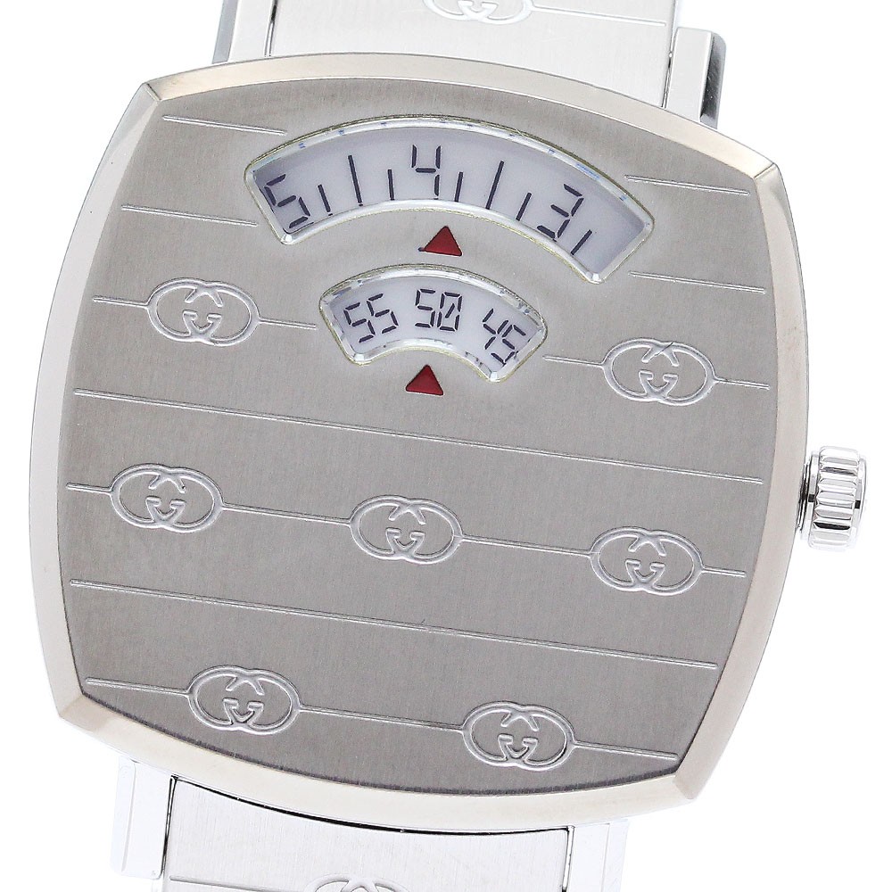 GUCCI 157.5 YA157501 Grip Quartz Womens Watch with Box 875824 Pre-Owned