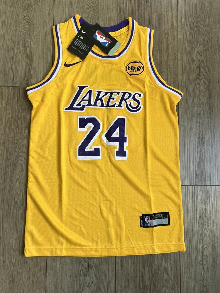 Youth NBA Kobe Bryant #24 Yellow Lakers Nike Swingman Jersey Small