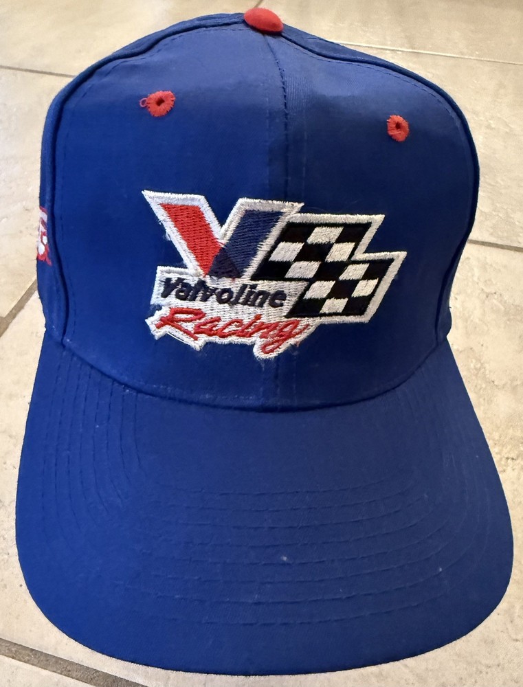 VINTAGE MARK MARTIN #6 VALVOLINE RACING NASCAR SNAPBACK HAT CHECKERED FLAG READ