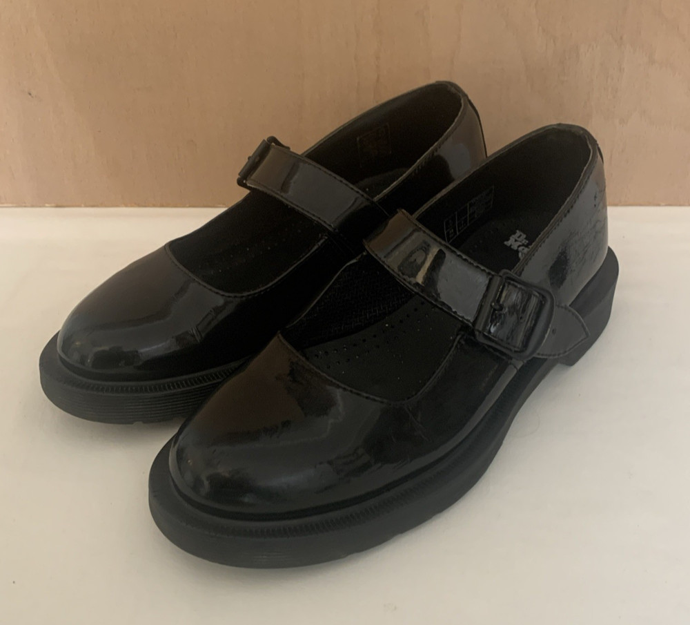 Dr Martens Mariel Black Patent Leather Mary Jane Shoes UK 5 EU 38