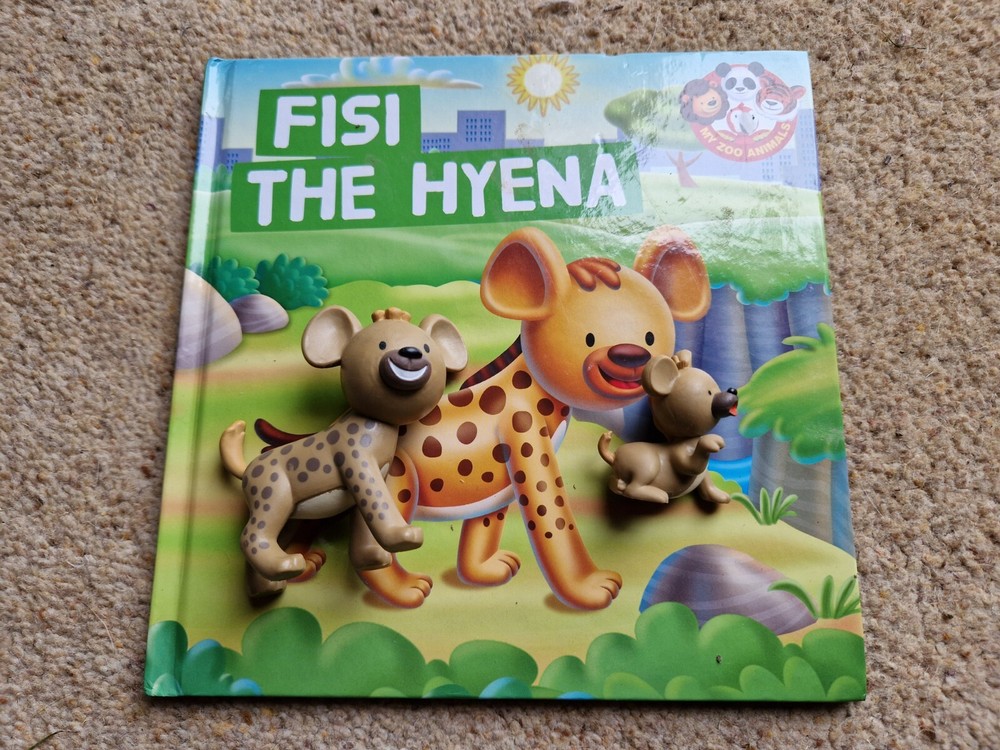 DEAGOSTINI MY ZOO ANIMALS COLLECTION - FISI THE HYENA + FAMILY FIGURE & BOOK SET