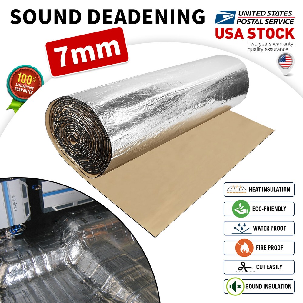 16 Sqft Car Sound Deadener Mat Proofing Thick Insulation Material Reduce Noise