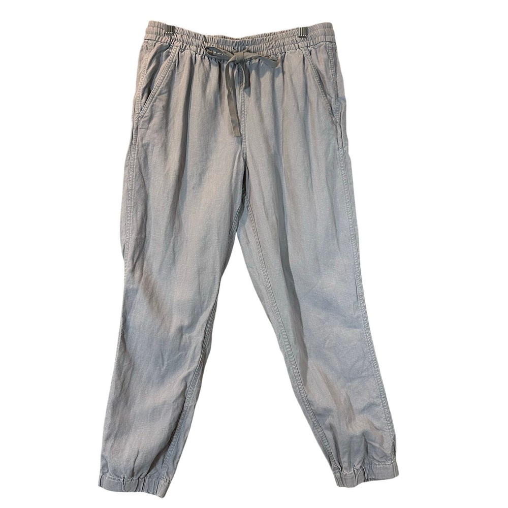 J. Crew Point Sur Gray Linen Seaside Joggers Pants T4 Tall 4