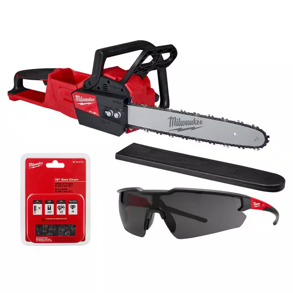 M18 FUEL 16 In. 18V Brushless Electric Battery Chainsaw (Tool-Only) with Extra 1