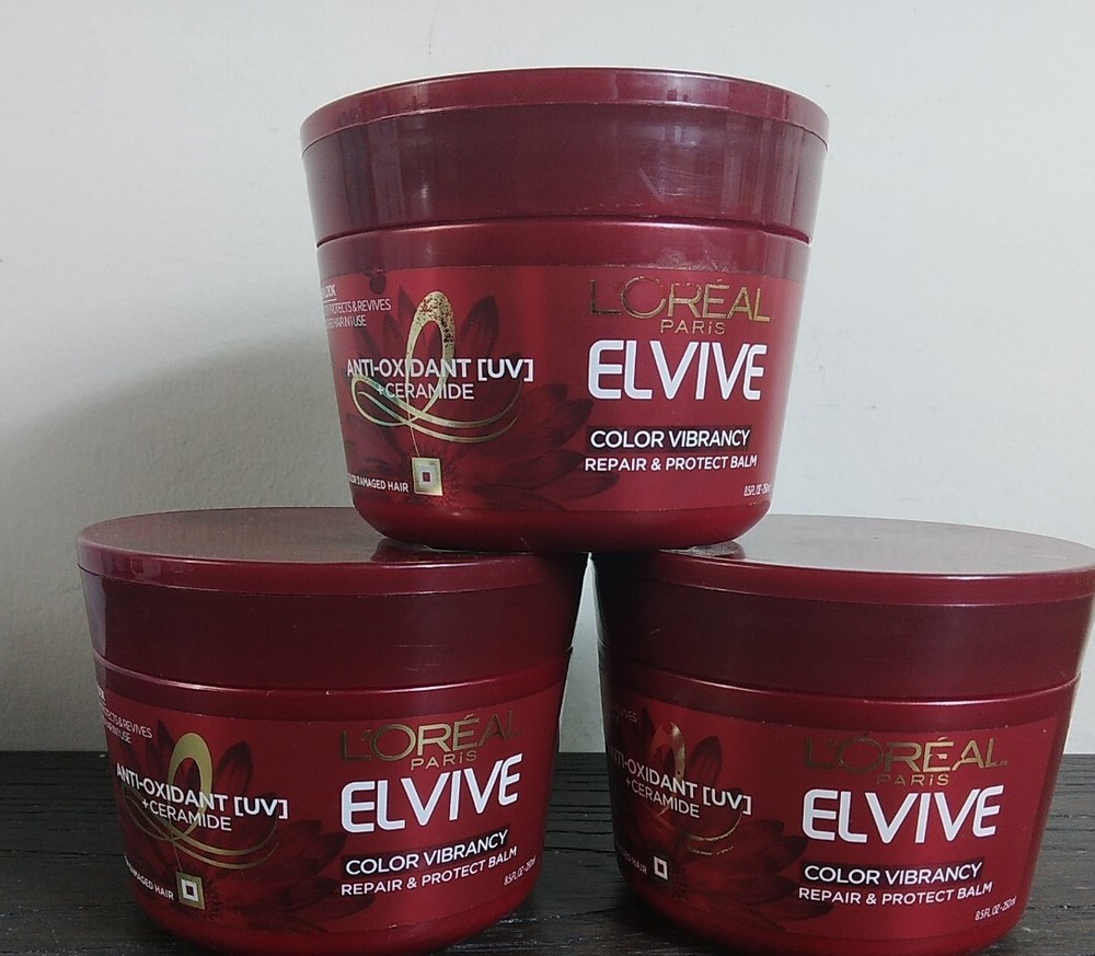 Loreal Paris Elvive Color Vibrancy Repair Protect Balm 3-Pack