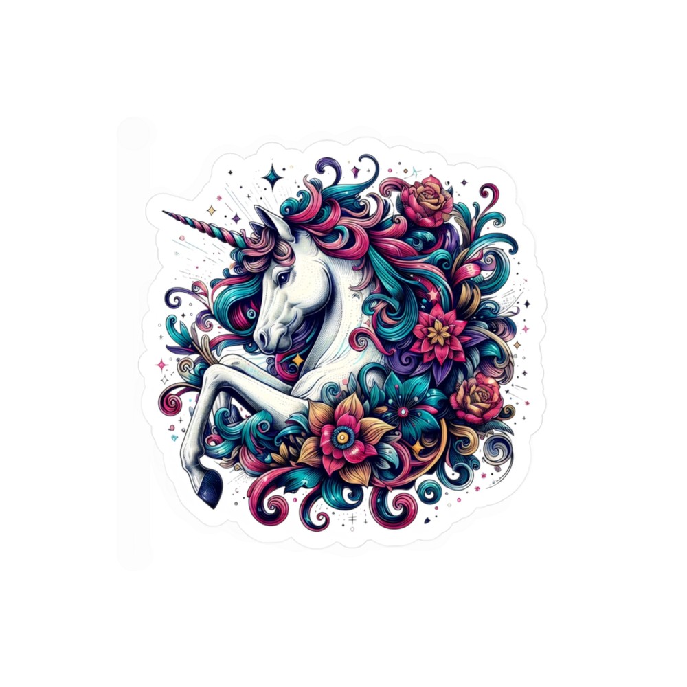 Magical Unicorn Kiss-Cut Vinyl Decals - Whimsical Art, Decor for Kids' Rooms,