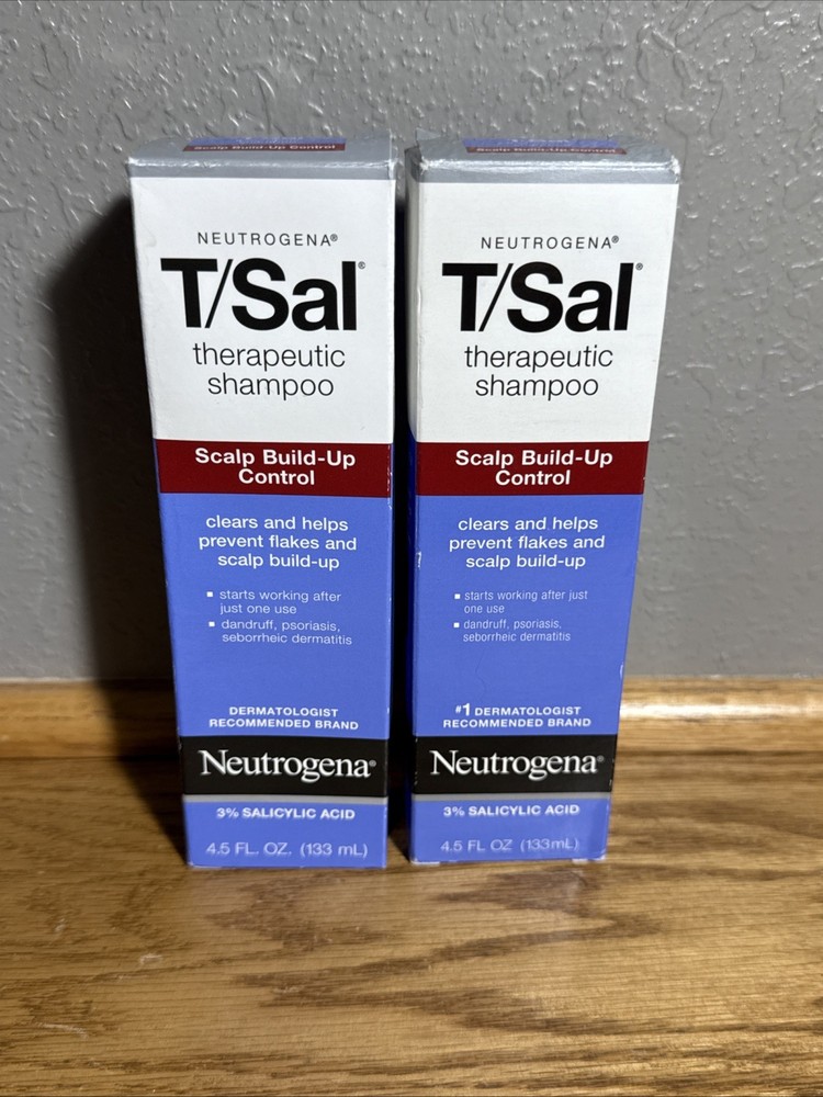 Neutrogena T/Sal Therapeutic Shampoo Scalp Build-Up Control 4.5oz - 2 PACK
