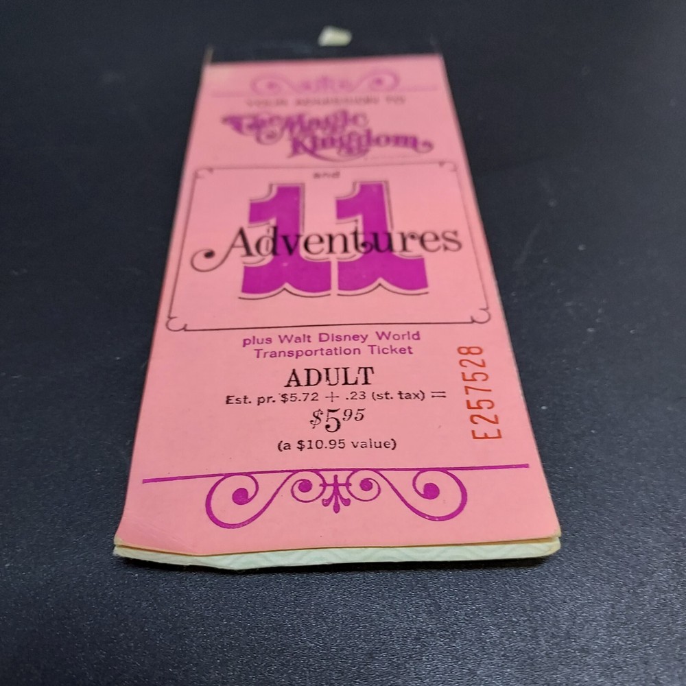 Vintage 1970s Walt Disney World Adult Ticket Book Coupon-image